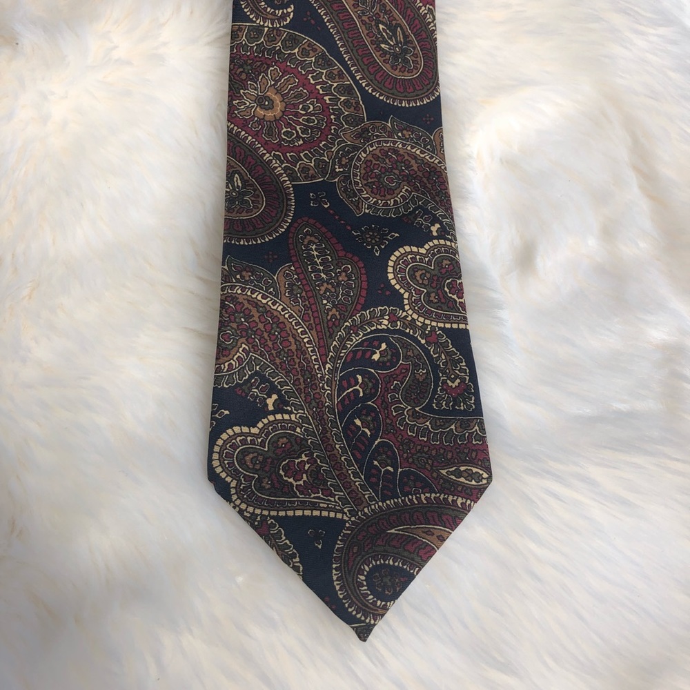 Christian Dior Silk Paisley Necktie